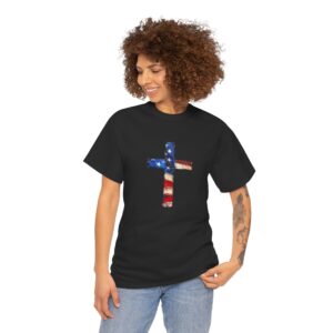 Patriotic Cross - Unisex Heavy Cotton Tee