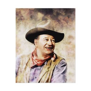 Watercolor of John Wayne, the American Legend, a Giclee Fine Art Print